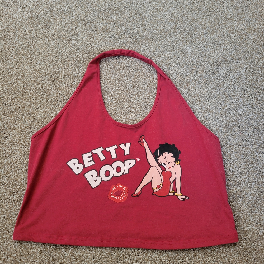 Fleischer Studios Red Plus size Betty Boop Corp Halter Top